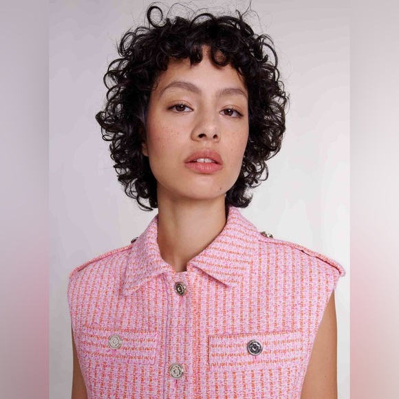 Maje Sleeveless tweed jacket - Picture 7 of 8